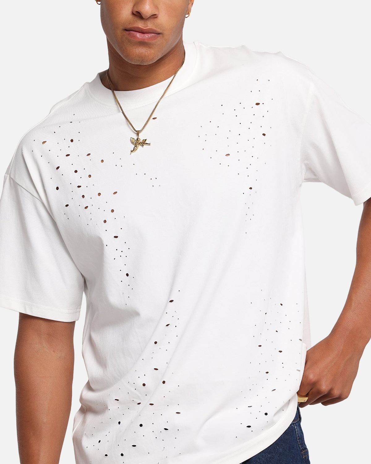 XXIII Distressed T-Shirt White