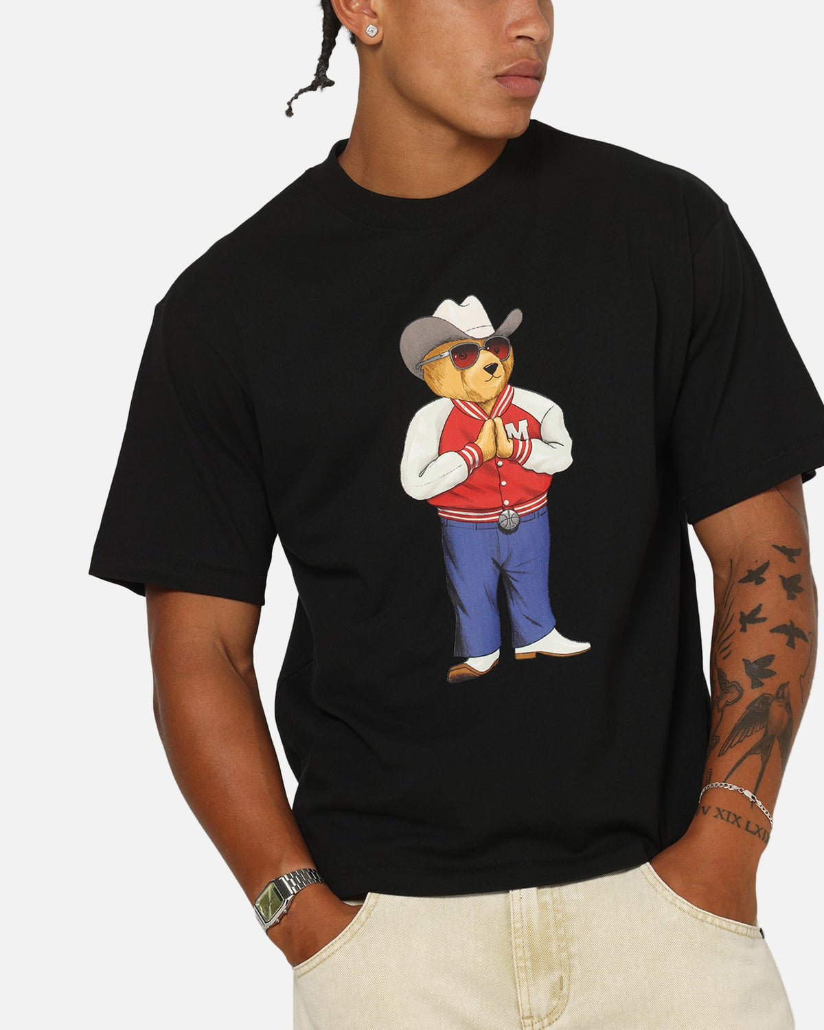 Market Hee-Haw Bear T-Shirt Black