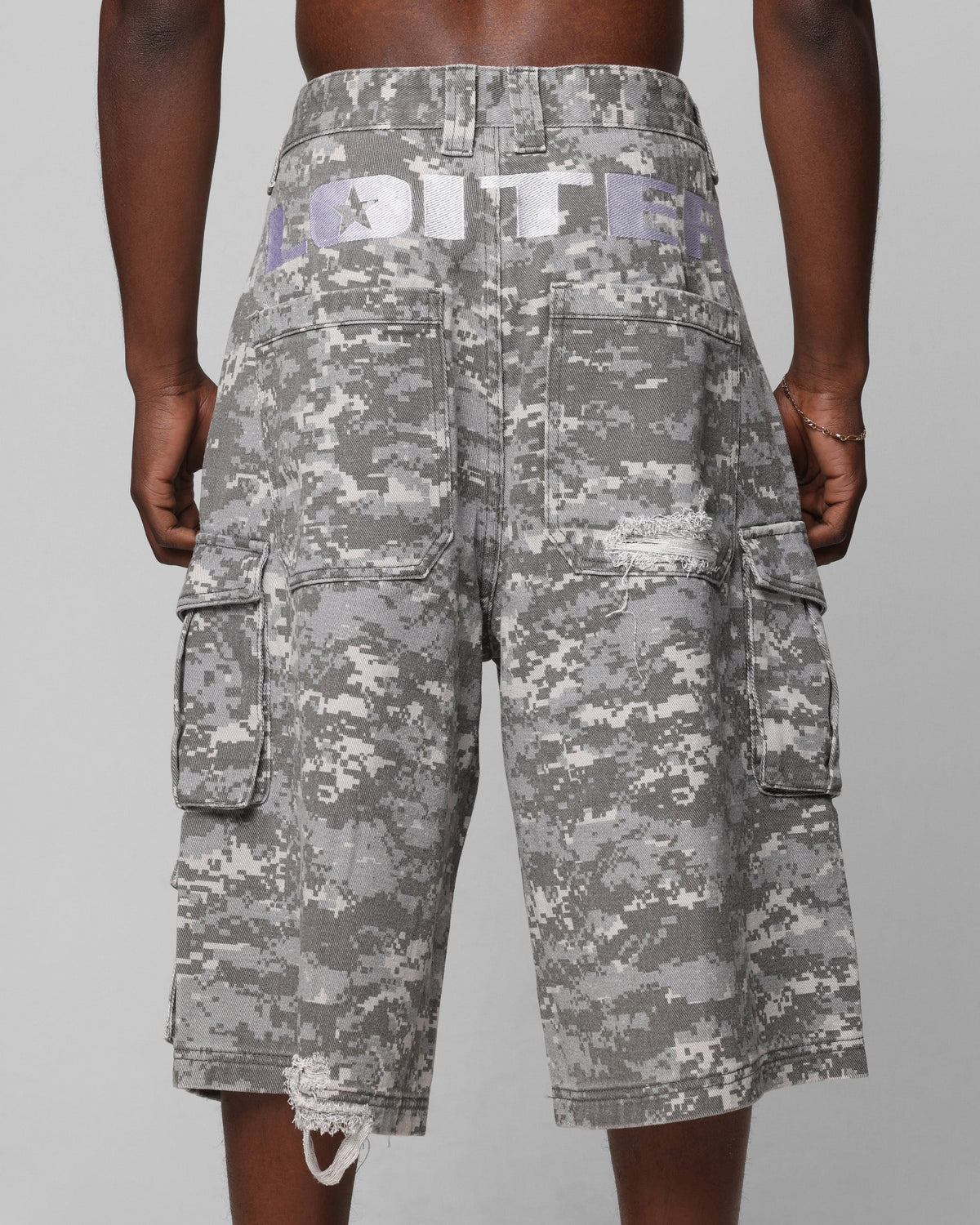 Loiter Collateral Cargo Shorts Snow Camo