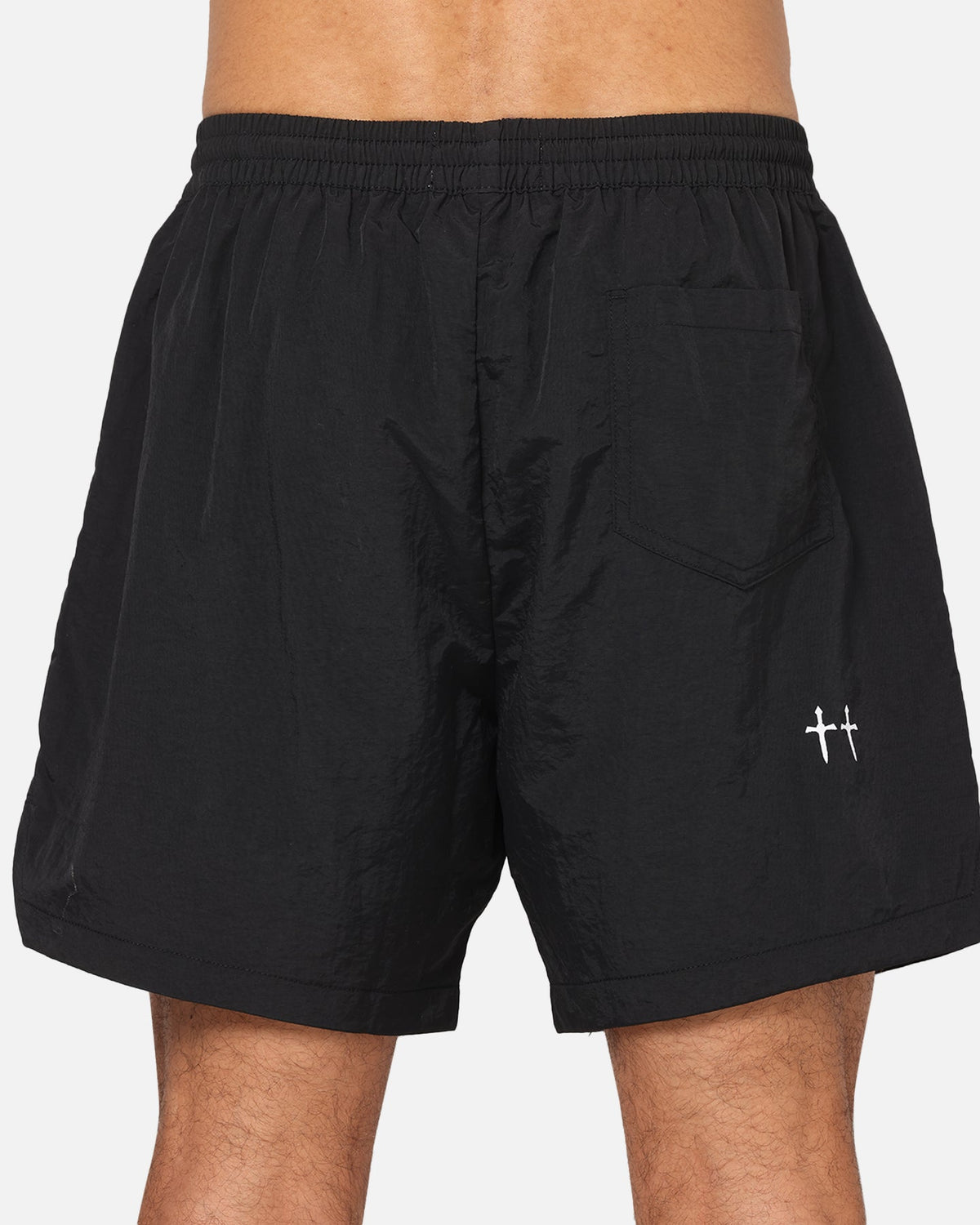 Saint Morta Scription Nylon Shorts Black