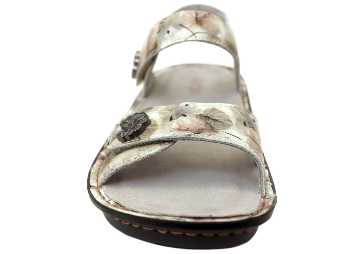 Alegria Vienna Womens Comfortable Leather Sandals Soft As I Leaf You