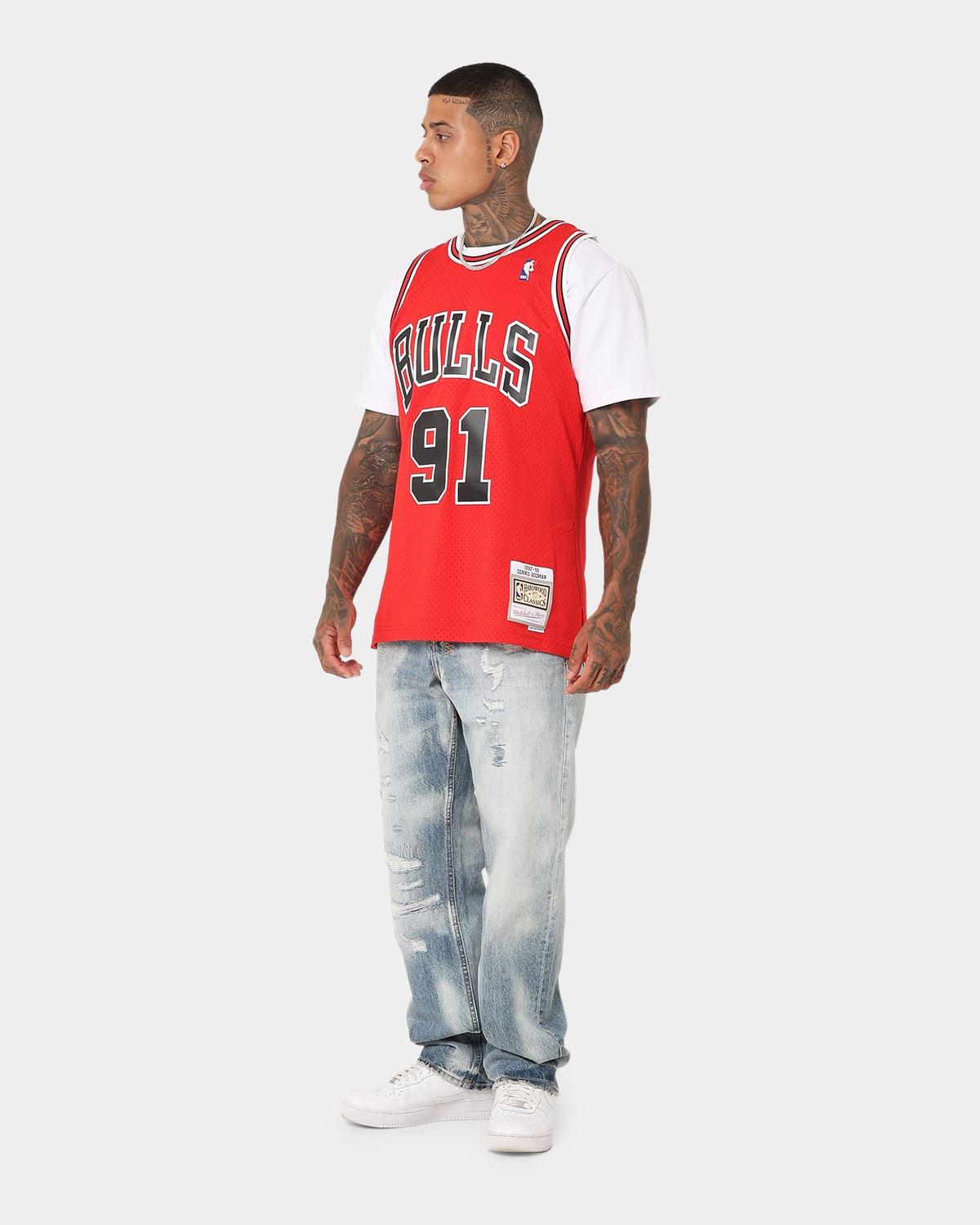 Mitchell & Ness Chicago Bulls Dennis Rodman '97-'98 #91 Swingman Jersey Red