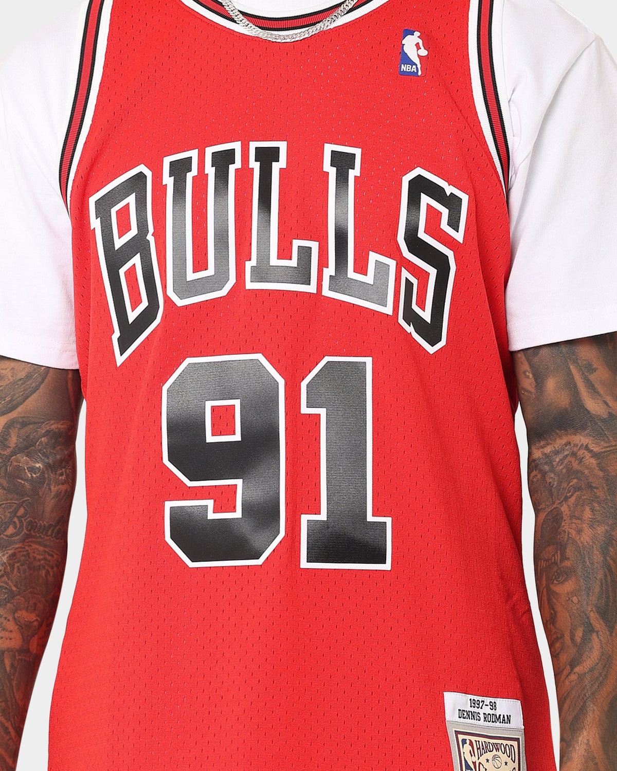 Mitchell & Ness Chicago Bulls Dennis Rodman '97-'98 #91 Swingman Jersey Red