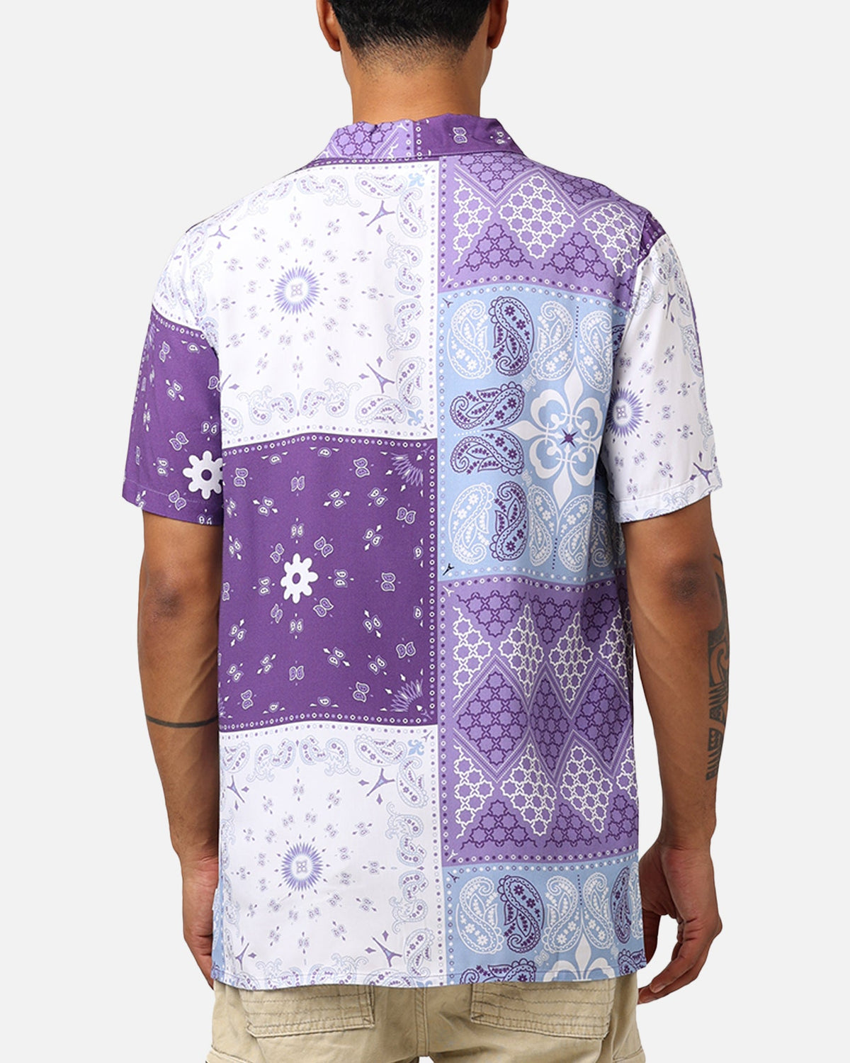 Carré Bandana Ultra Button Up Shirt Purple