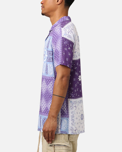 Carré Bandana Ultra Button Up Shirt Purple