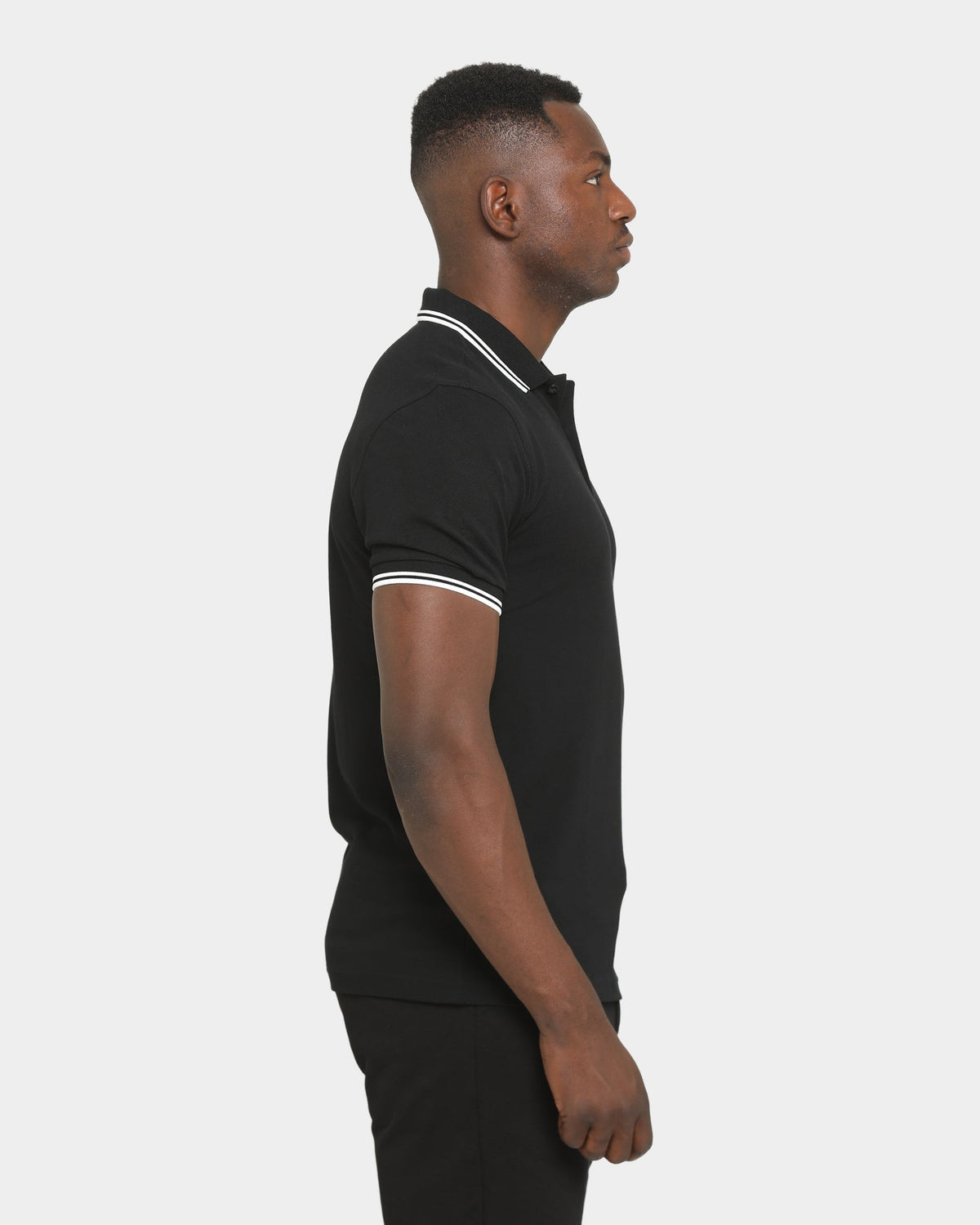 Fred Perry Twin Tipped Polo Shirt Black/White/White