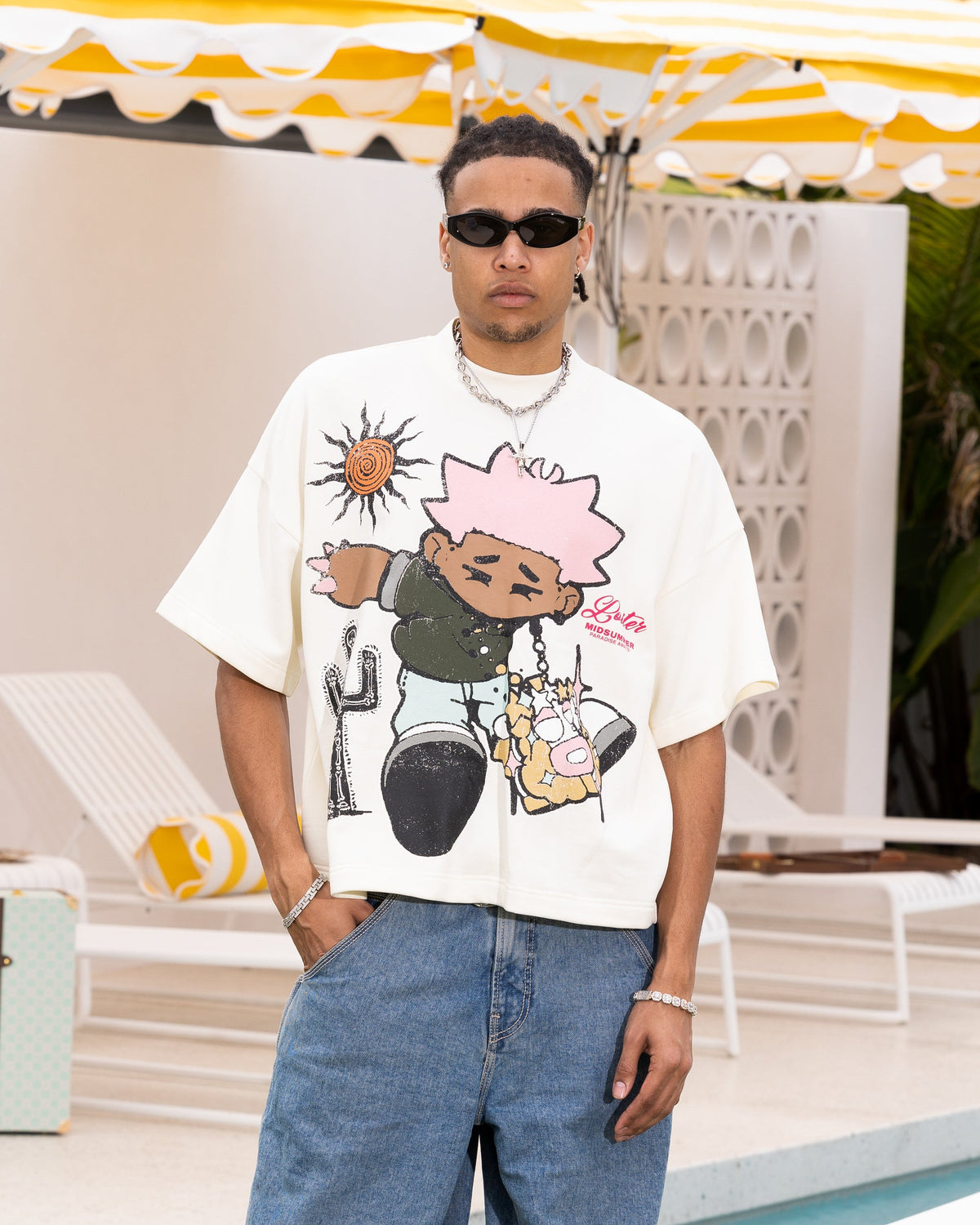 Loiter Palm Spring Box T-Shirt Off White
