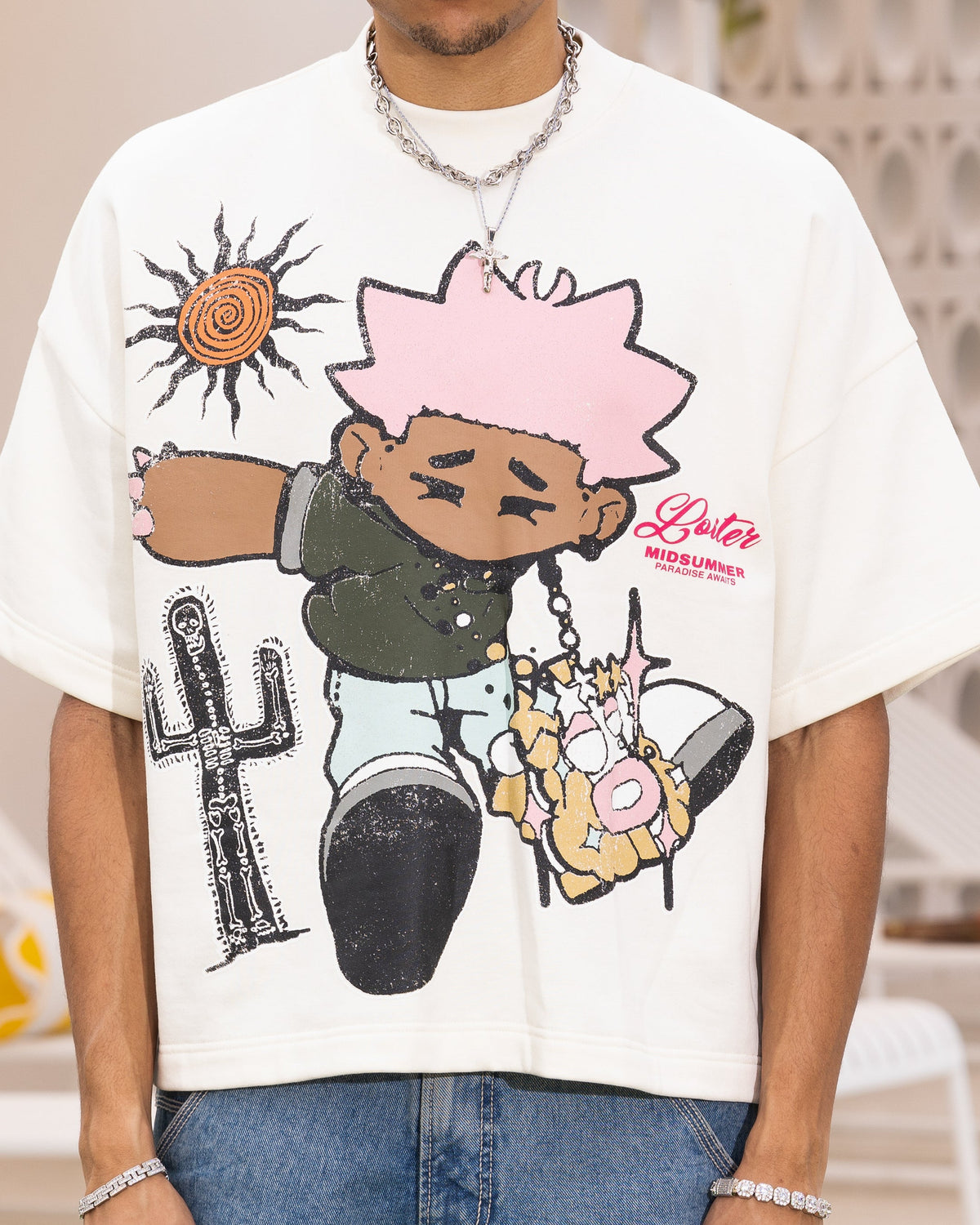 Loiter Palm Spring Box T-Shirt Off White