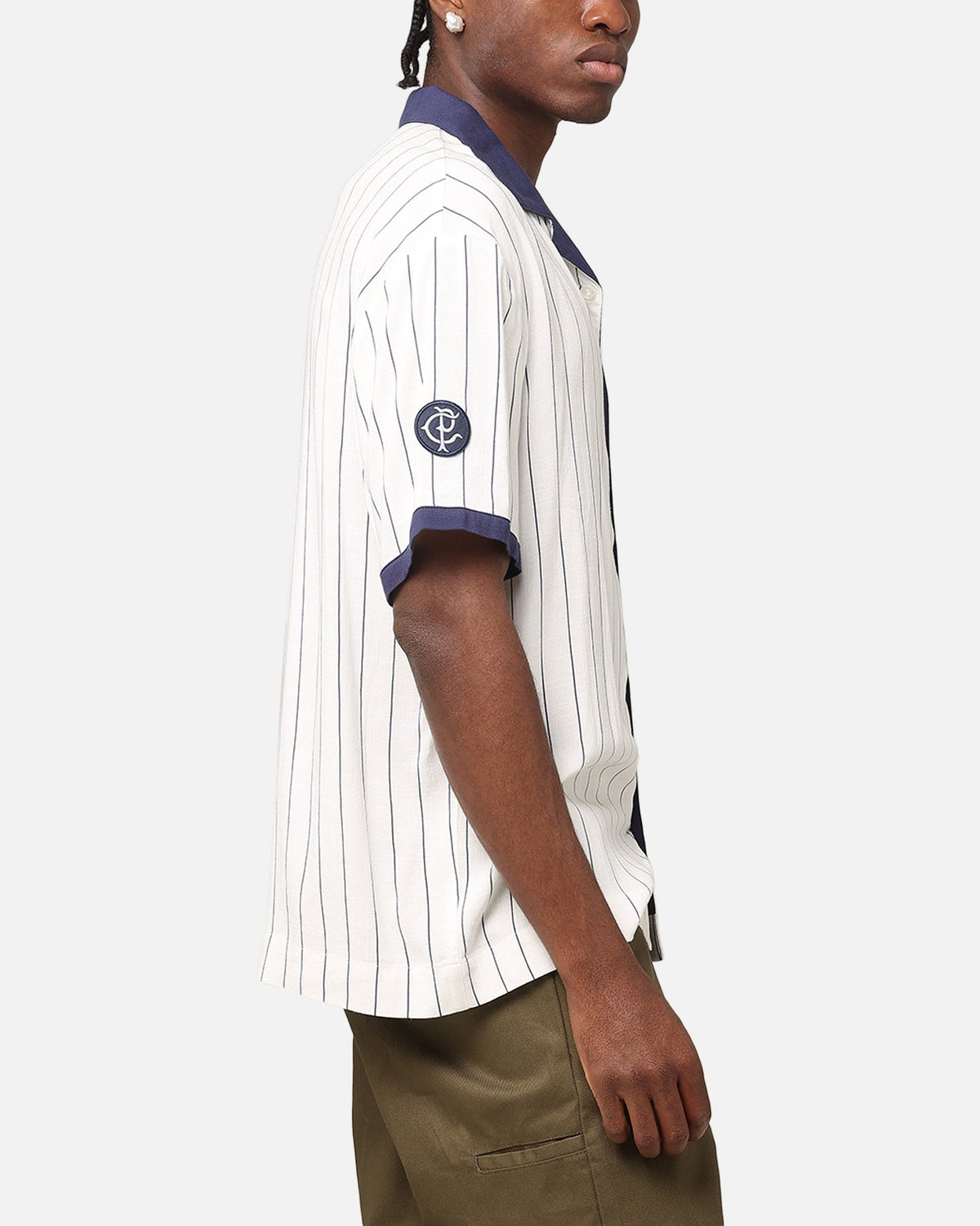 Carre Base Short Sleeve Button Up Shirt Off White