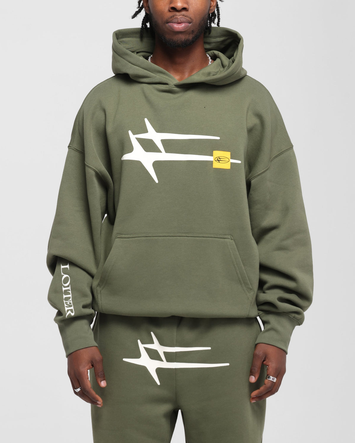 Loiter Hybrid Premium Hoodie Olive