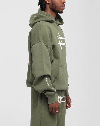 Loiter Hybrid Premium Hoodie Olive