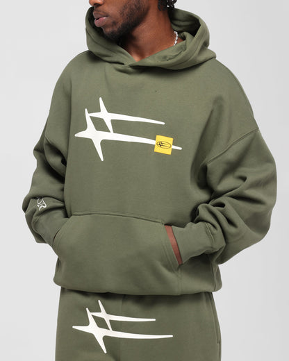 Loiter Hybrid Premium Hoodie Olive