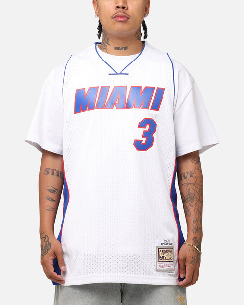 Mitchell & Ness Miami Heat Dwyane Wade #3 'Flags Collection' Jersey White