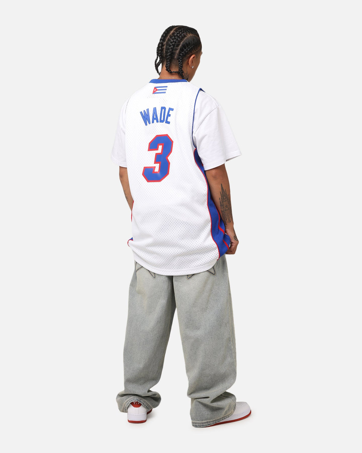 Mitchell & Ness Miami Heat Dwyane Wade #3 'Flags Collection' Jersey White