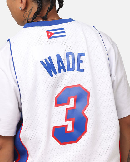 Mitchell & Ness Miami Heat Dwyane Wade #3 'Flags Collection' Jersey White