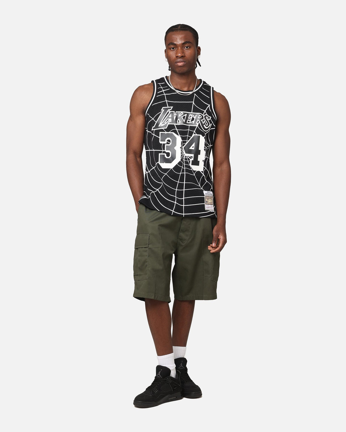 Mitchell & Ness Los Angeles Lakers Shaquille O'Neal 'Glow Web' Jersey Black