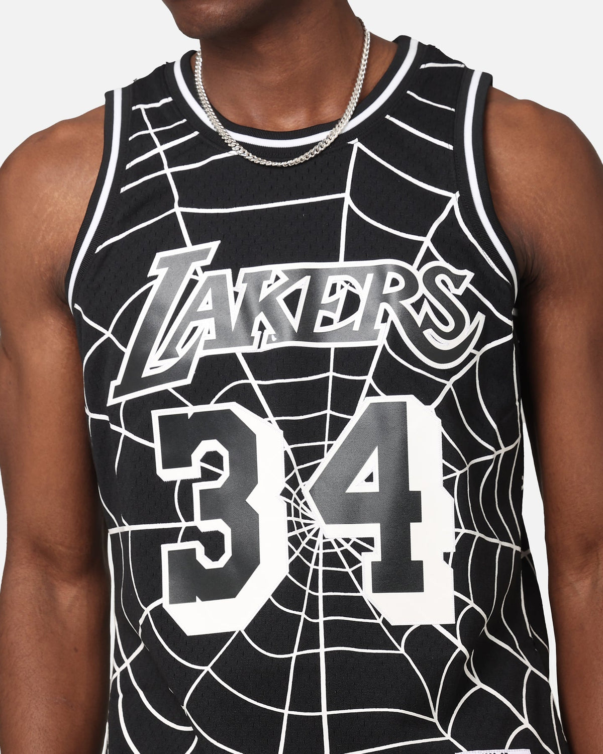 Mitchell & Ness Los Angeles Lakers Shaquille O'Neal 'Glow Web' Jersey Black