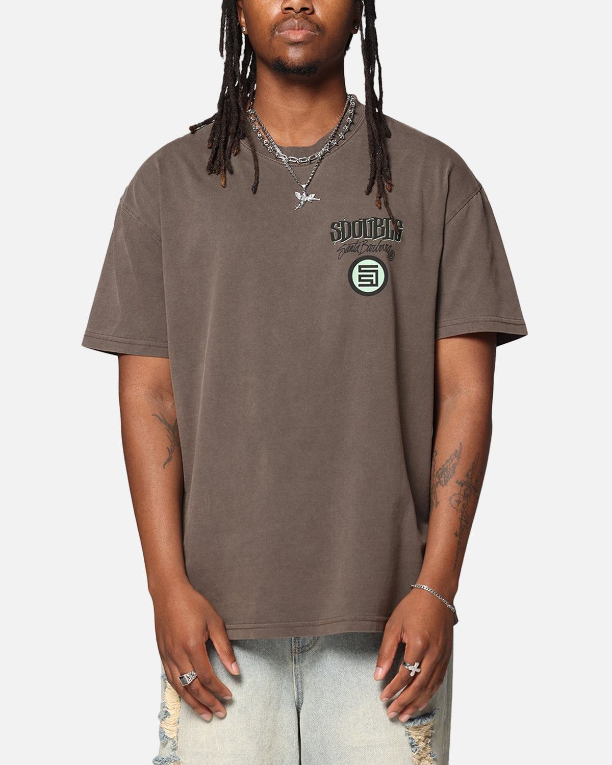 S Double Combo Platter T-Shirt Washed Chocolate