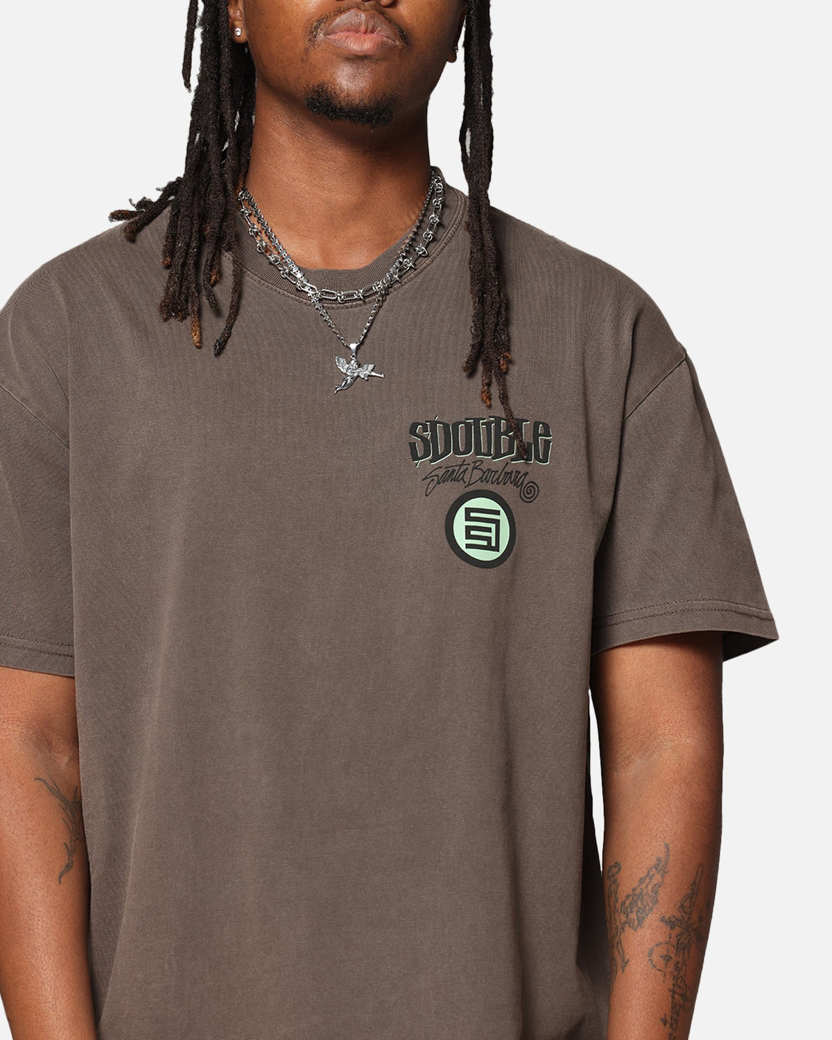 S Double Combo Platter T-Shirt Washed Chocolate