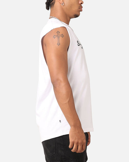 Saint Morta Official Oversized Muscle T-Shirt White/Black
