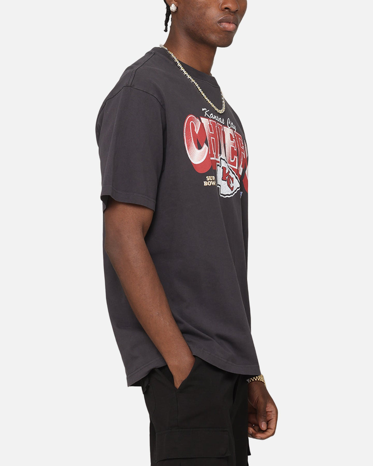 Mitchell & Ness Kansas City Chiefs Arch T-Shirt Faded Black