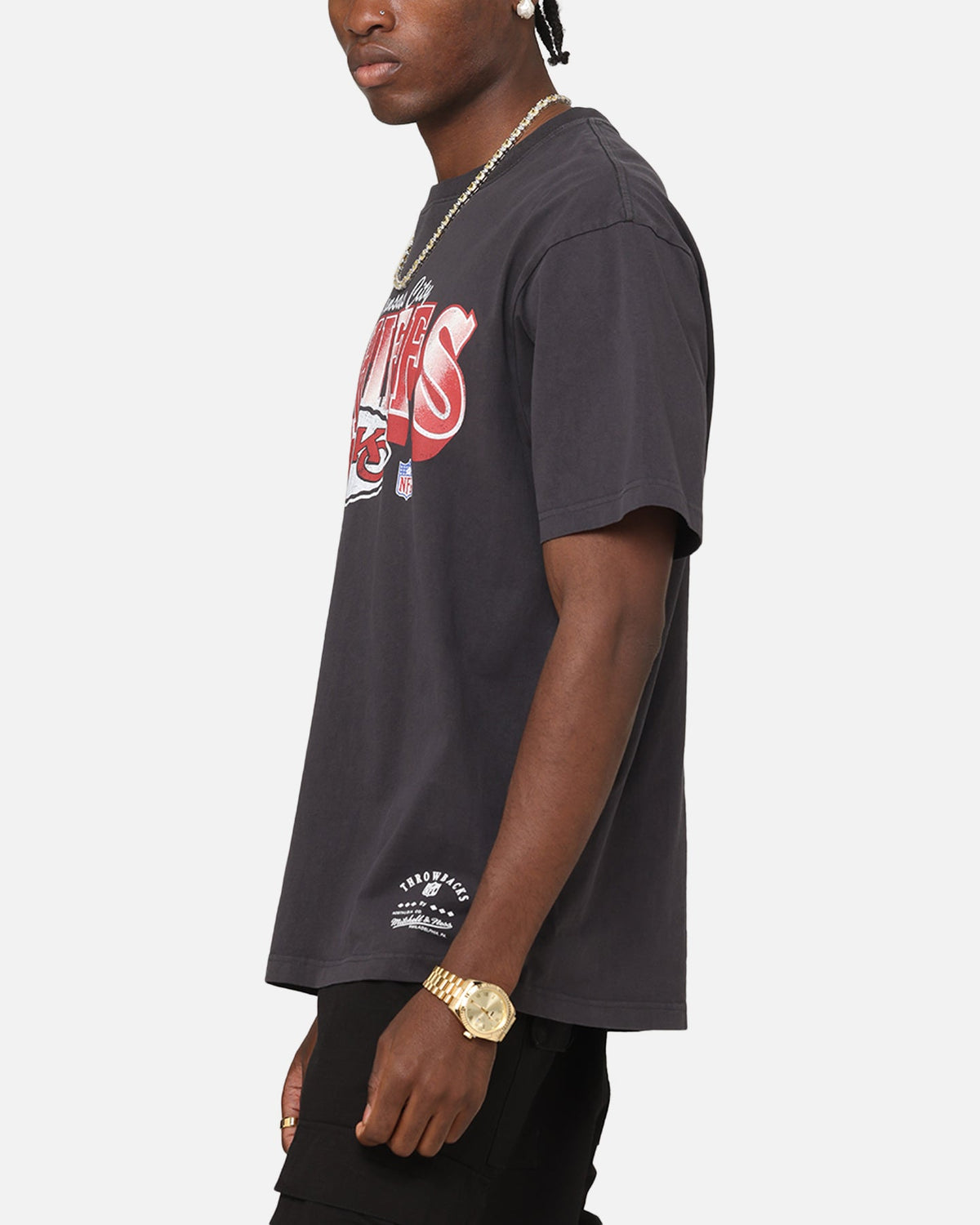 Mitchell & Ness Kansas City Chiefs Arch T-Shirt Faded Black
