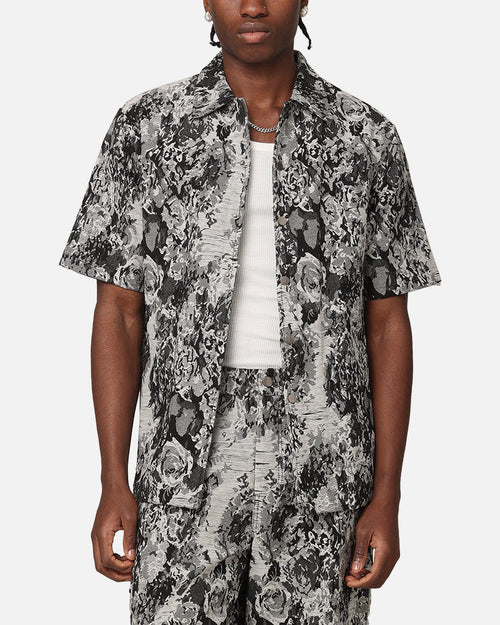 XXIII Denim Jacquard Button Up Shirt Black Denim