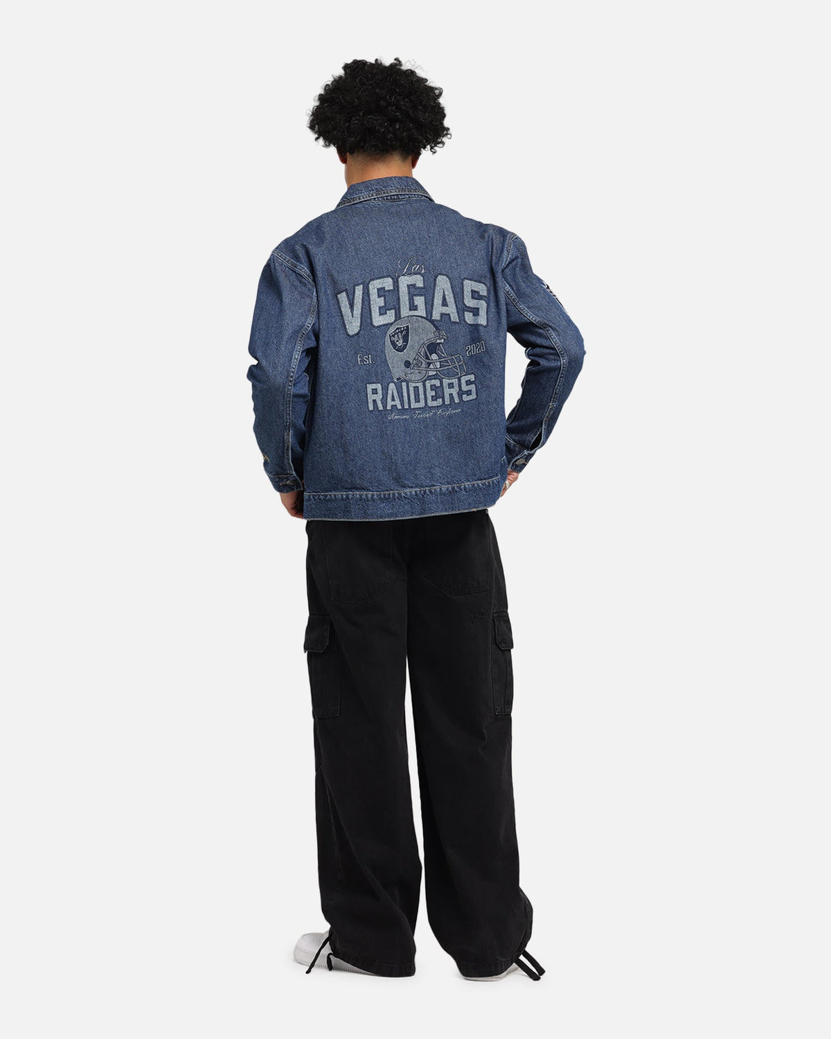 New Era Las Vegas Raiders NFL Denim Jacket Dark Blue