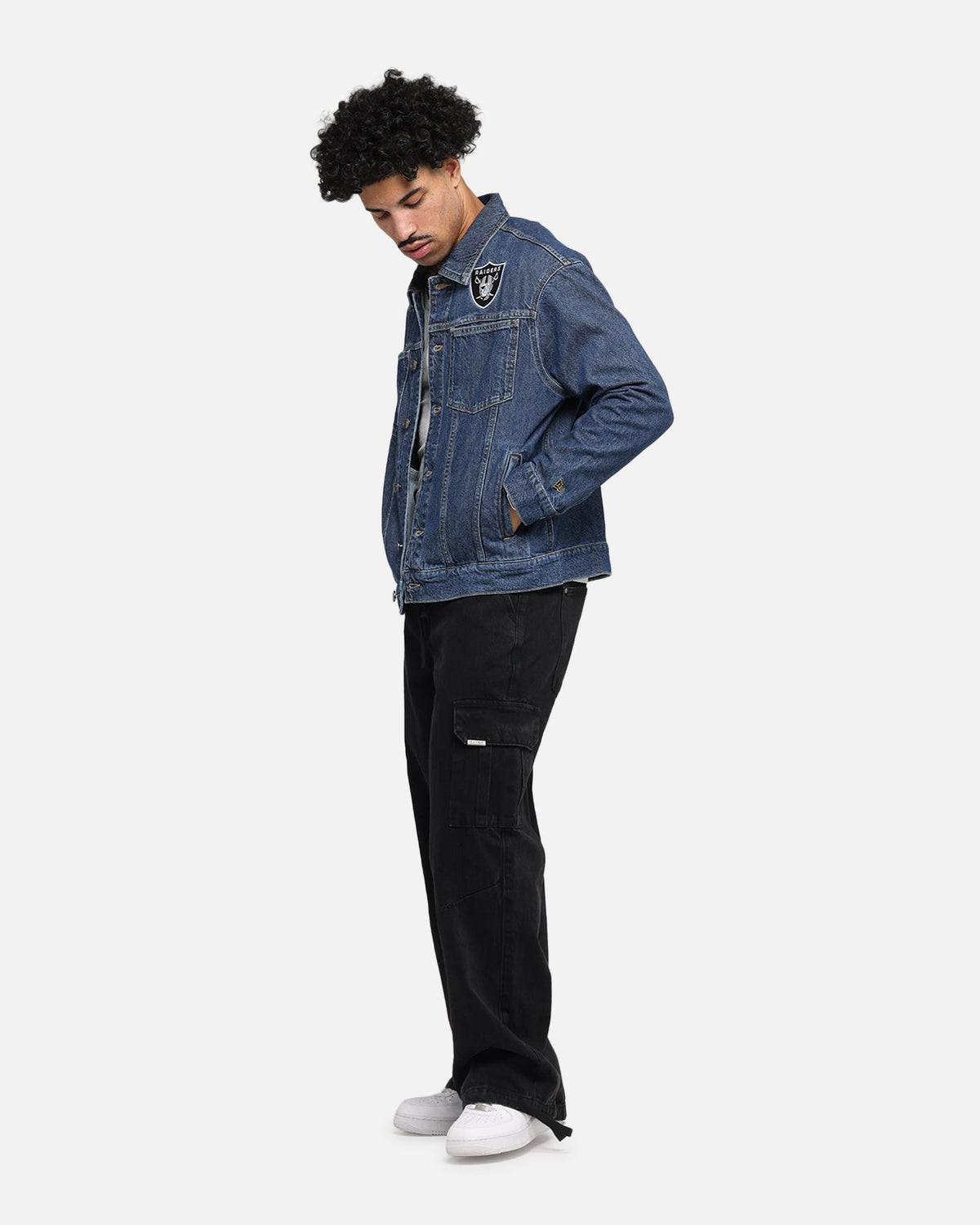 New Era Las Vegas Raiders NFL Denim Jacket Dark Blue
