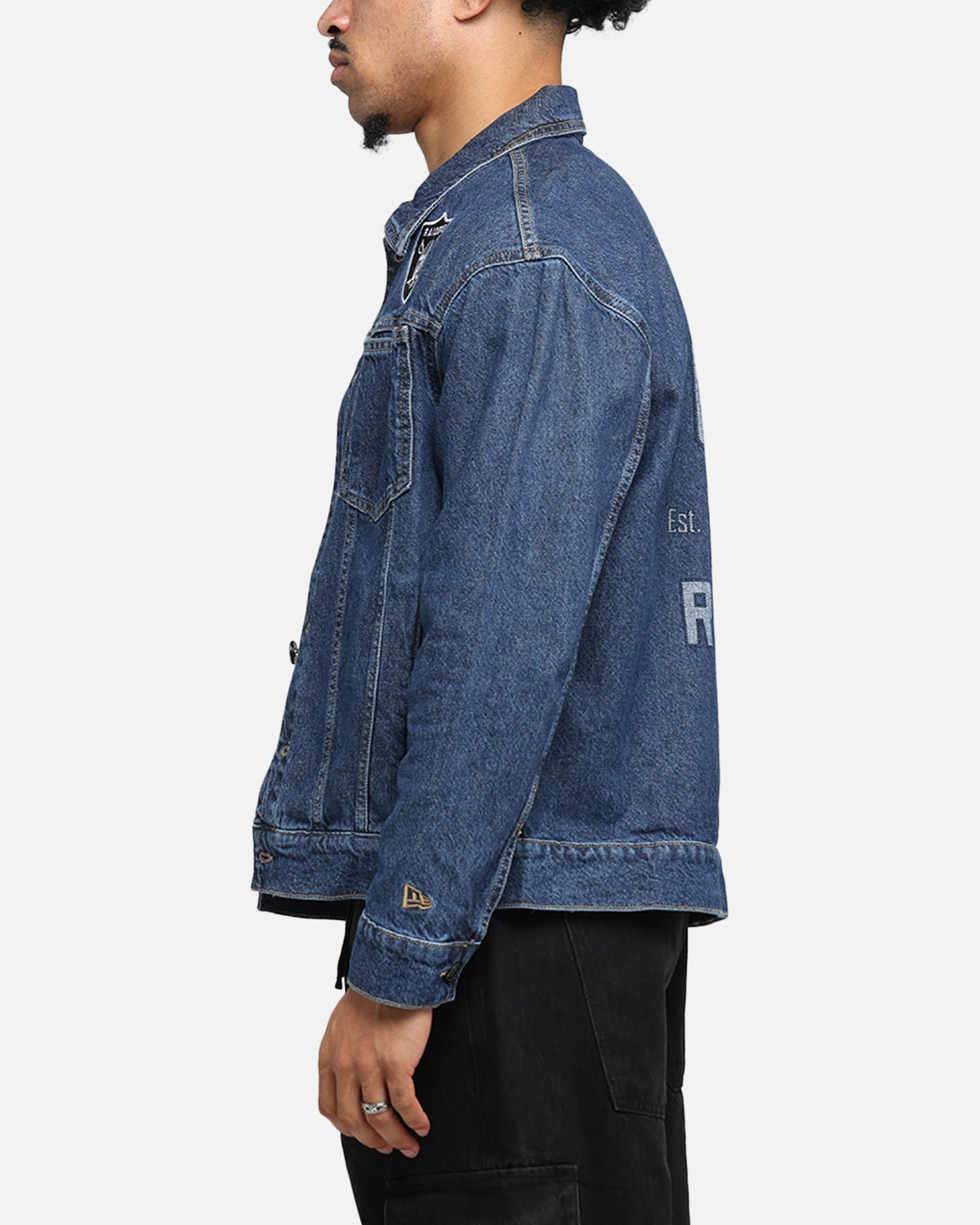 New Era Las Vegas Raiders NFL Denim Jacket Dark Blue
