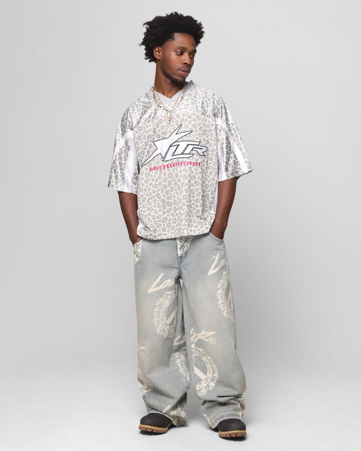 Loiter End Zone Jersey Snow Leopard
