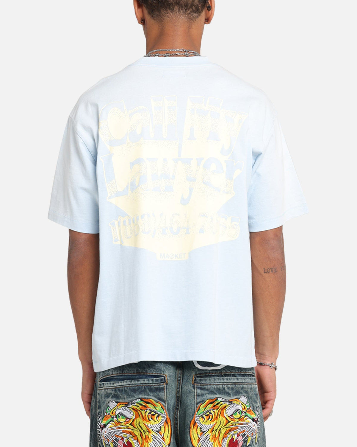 Market Call My Lawyer 3D T-Shirt Light Blue
