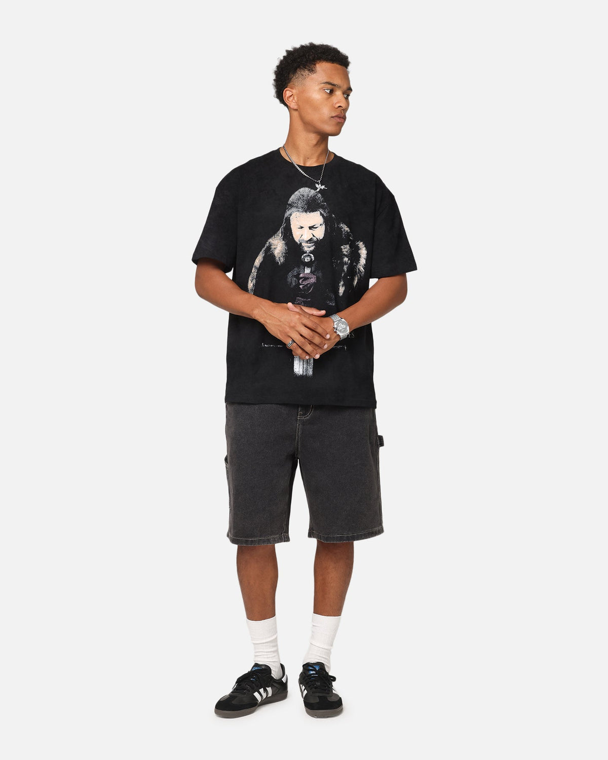 Goat Crew X Game Of Thrones Ned Stark Heavy T-Shirt Black