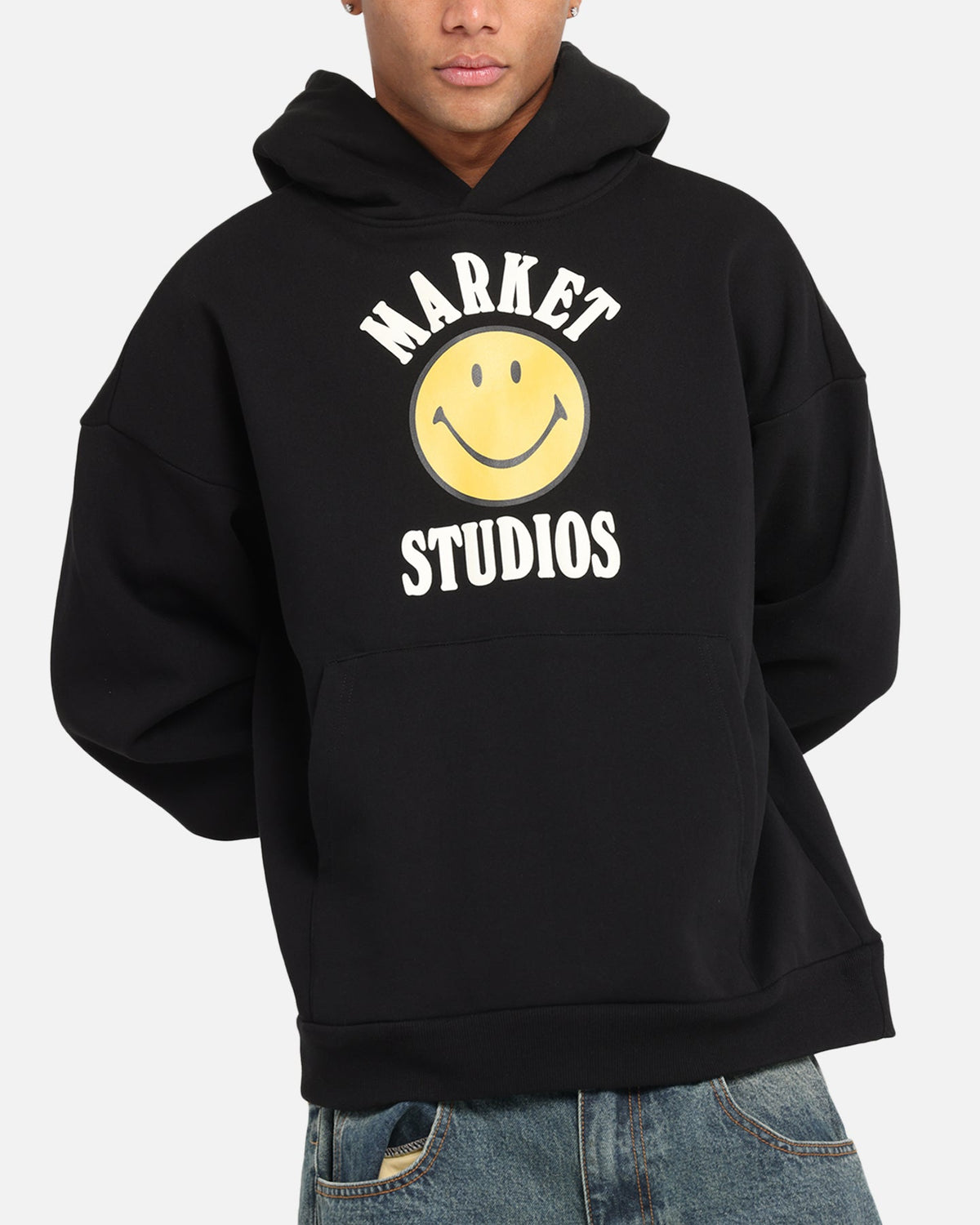 Market Smiley Lockup Hoodie Black
