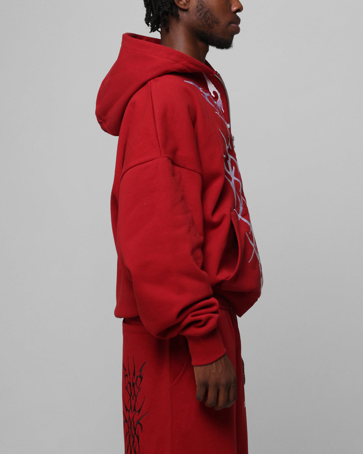 Loiter Blood Born Zip Hoodie Burgandy
