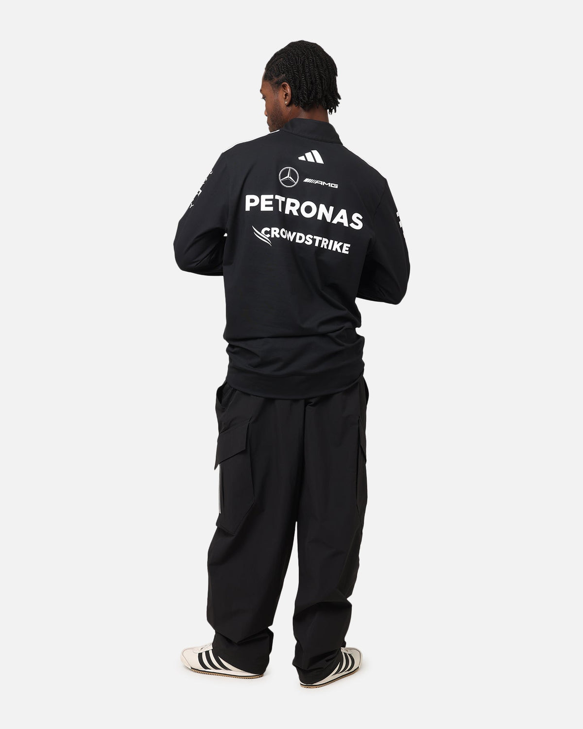 adidas x Mercedes-AMG PETRONAS Formula One F1 2025 Team Quarter Zip Jacket Black/White