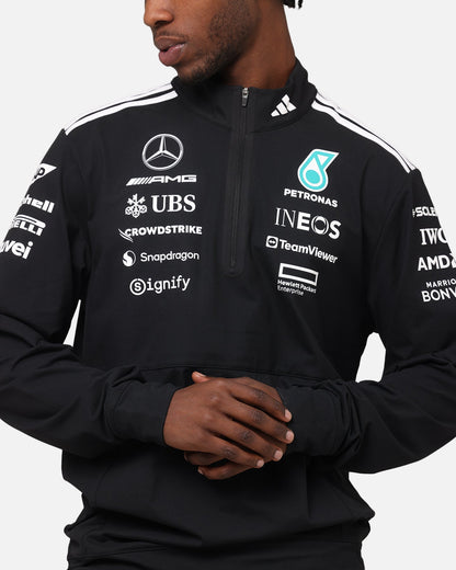 adidas x Mercedes-AMG PETRONAS Formula One F1 2025 Team Quarter Zip Jacket Black/White