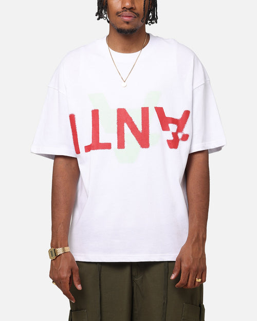 The Anti Order Echo Spray Drop Shoulder T-Shirt White
