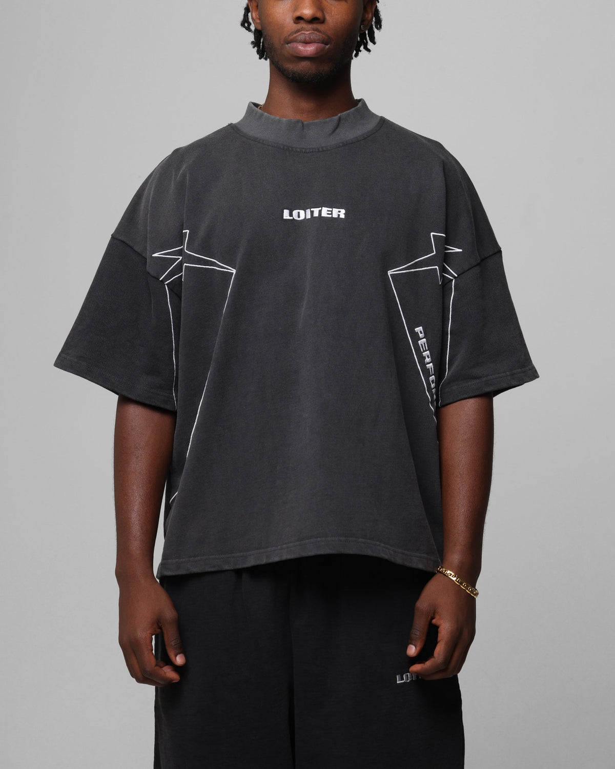 Loiter Dark Performance T-Shirt Charcoal