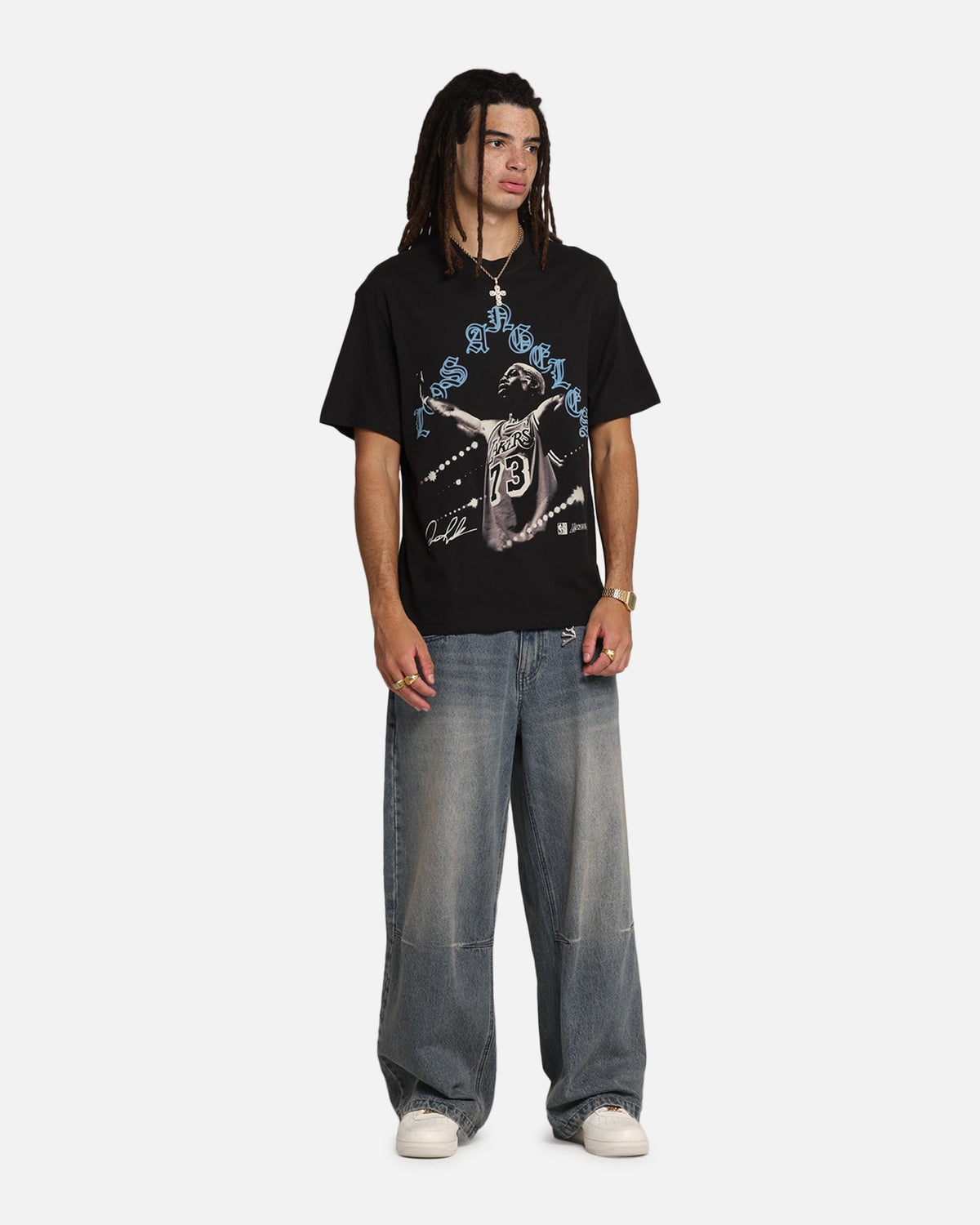 Mitchell & Ness Los Angeles Lakers Dennis Rodman Xray Glow T-Shirt Black