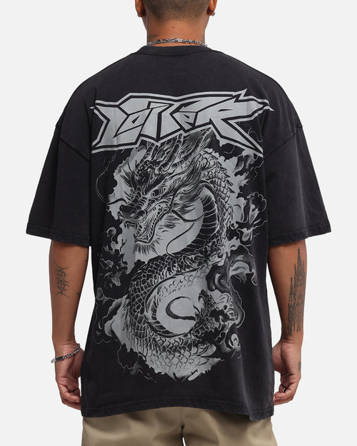 Loiter Draco Born T-Shirt Black Acidwash