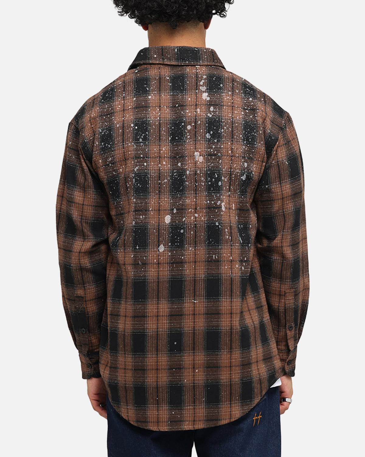 Saint Morta Spray Long Sleeve Flannel Shirt Brown
