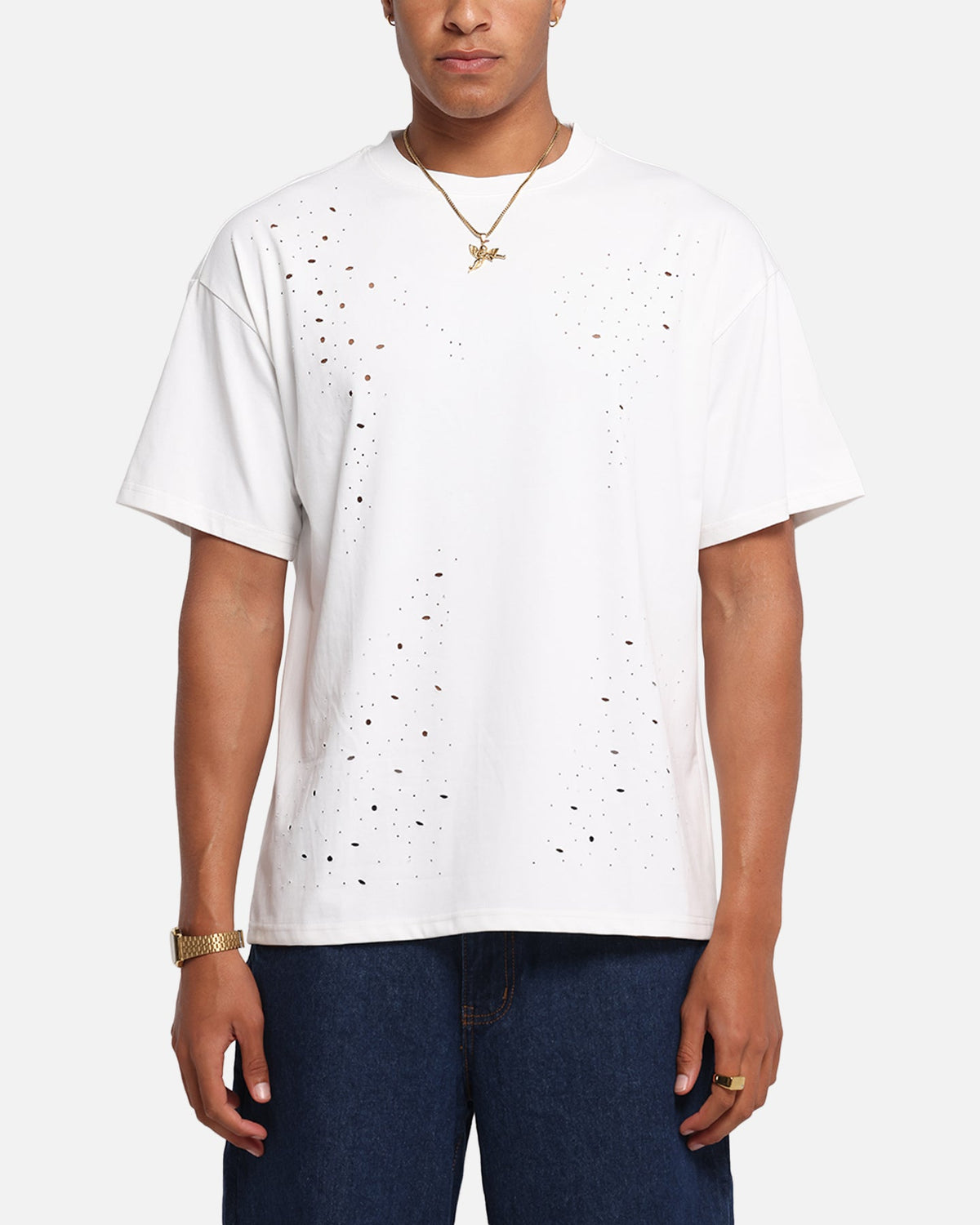 XXIII Distressed T-Shirt White