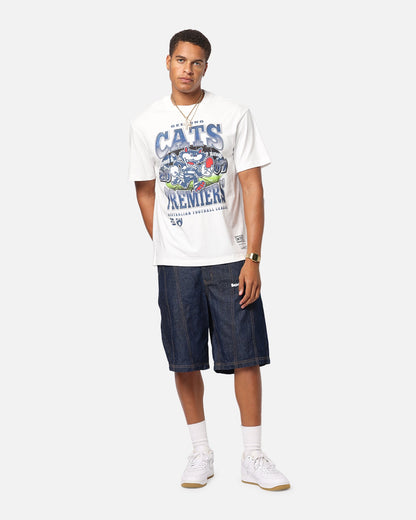 Mitchell & Ness Geelong Cats Mascot T-Shirt Vintage White