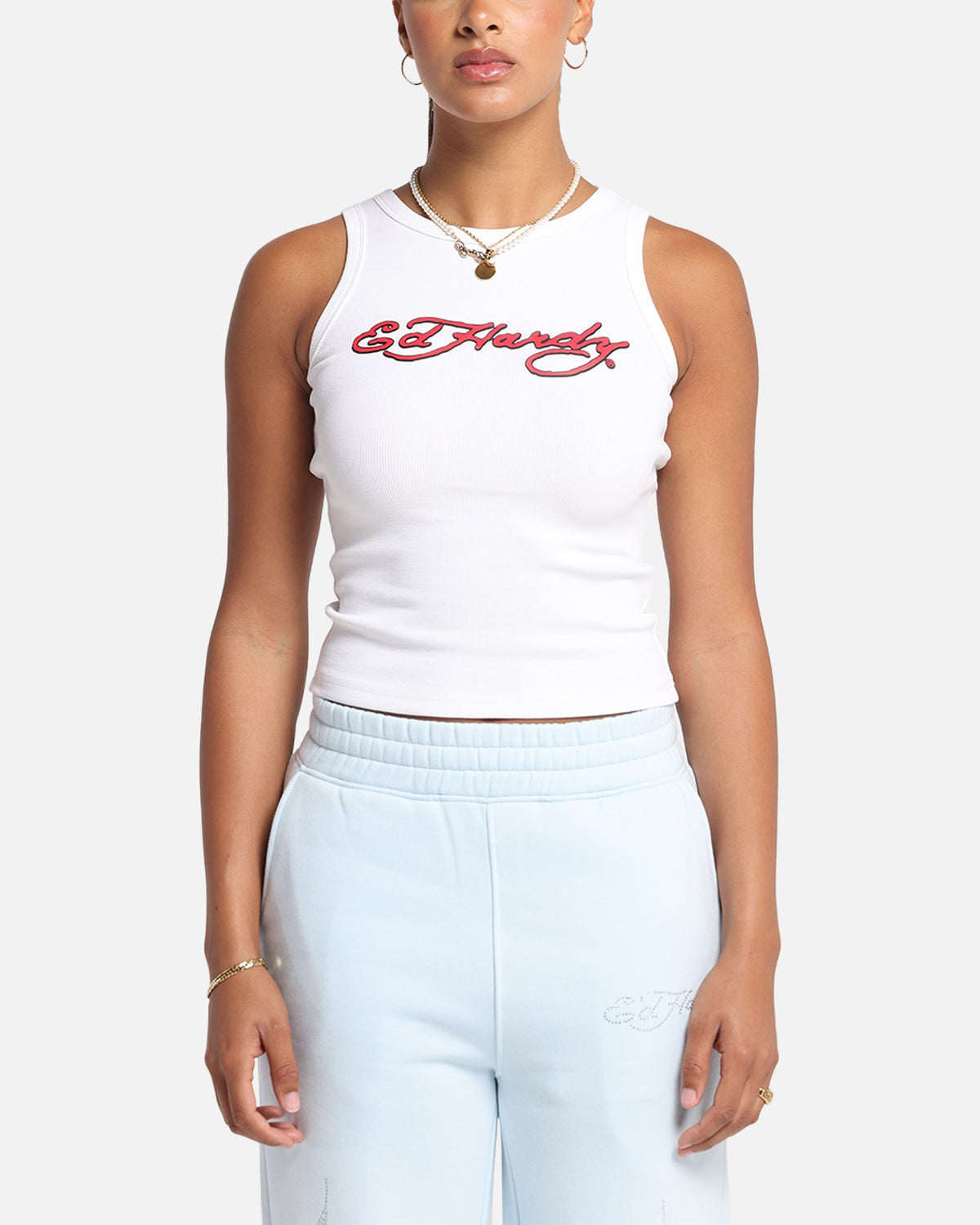 Ed Hardy Women's Tried And True Tank White
