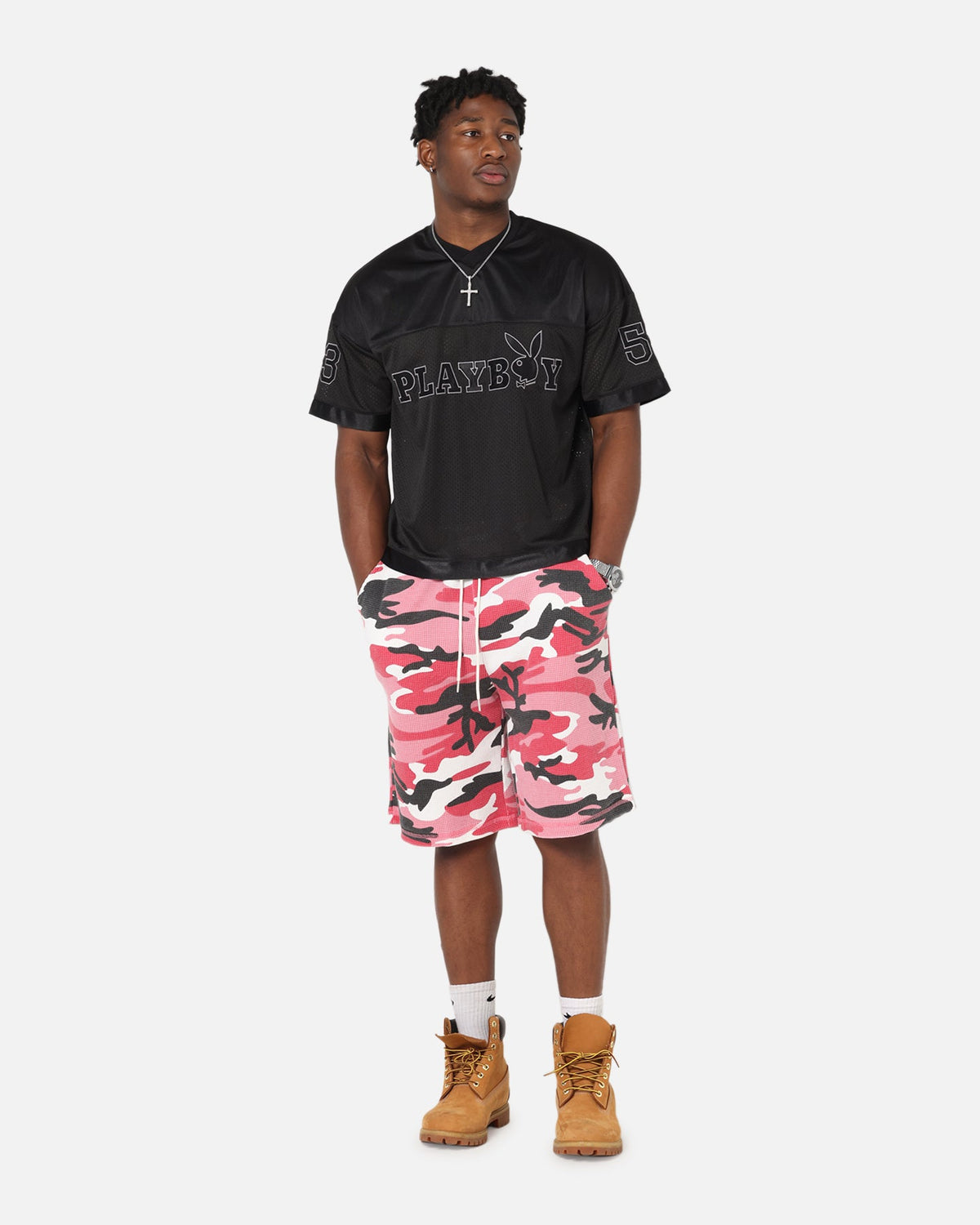 Playboy Boxy Football Jersey Black