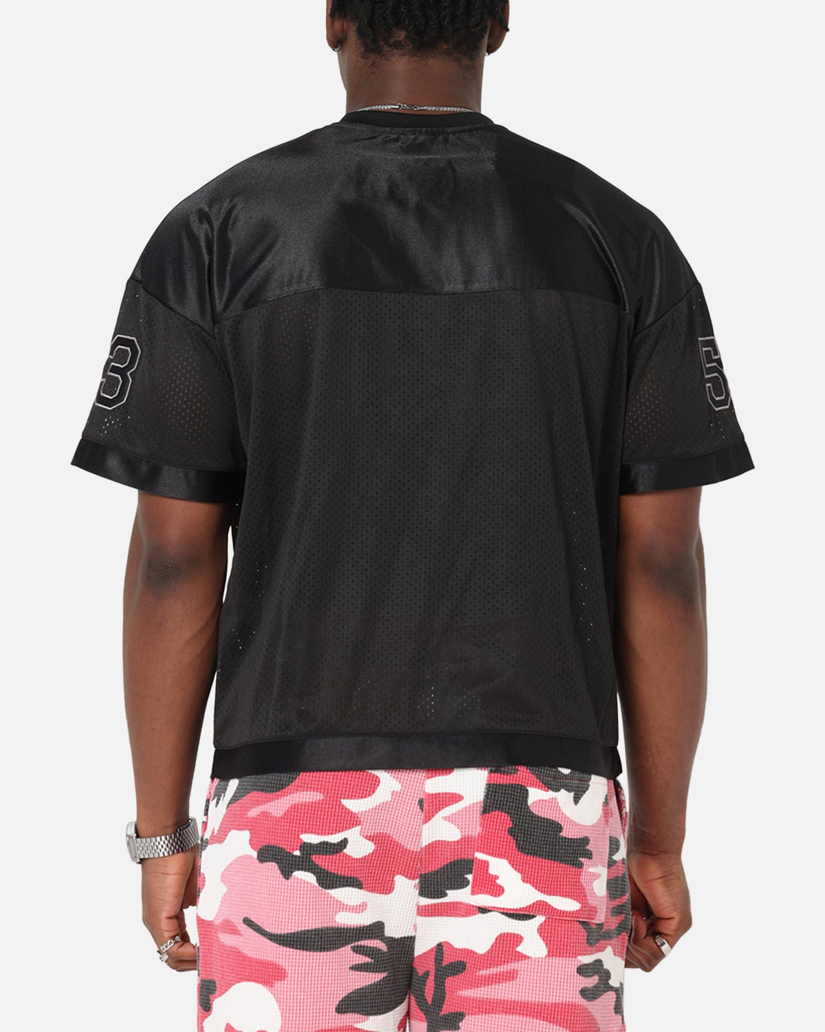 Playboy Boxy Football Jersey Black