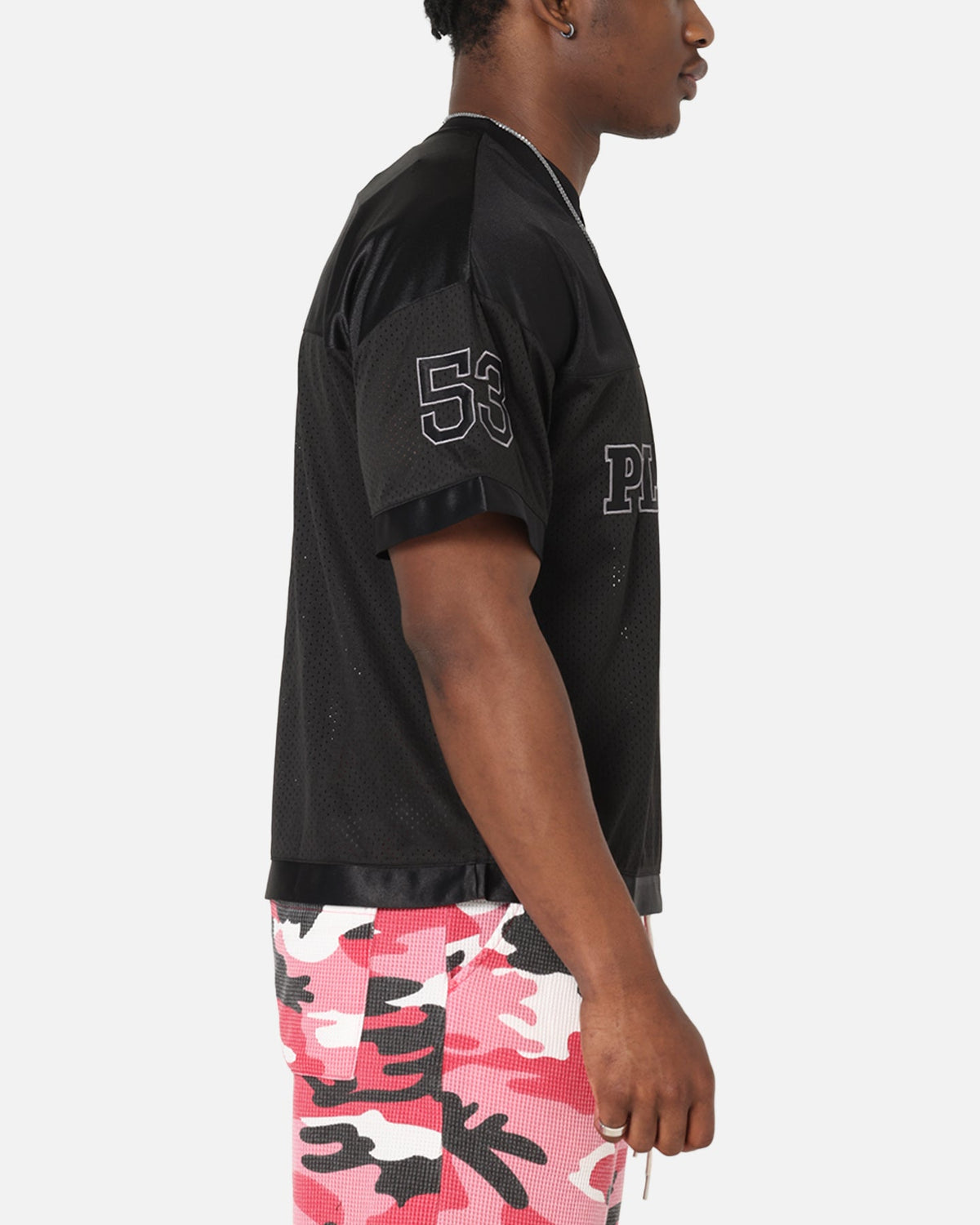 Playboy Boxy Football Jersey Black