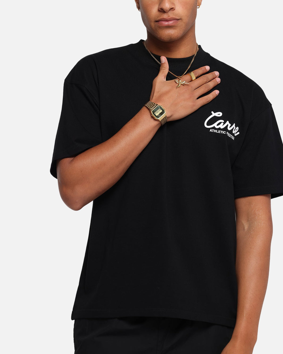 Carre Prestige Script T-Shirt Black