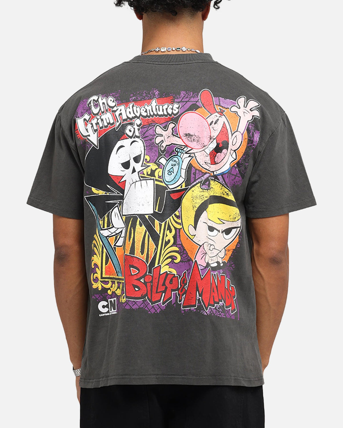 American Thrift X Cartoon Network Grim Adventures Heavy T-Shirt Black Wash